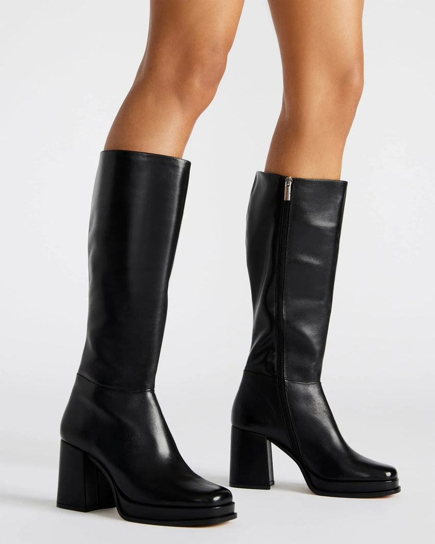MYSTERY BLACK LEATHER - Women's Shoes - Steve Madden Canada