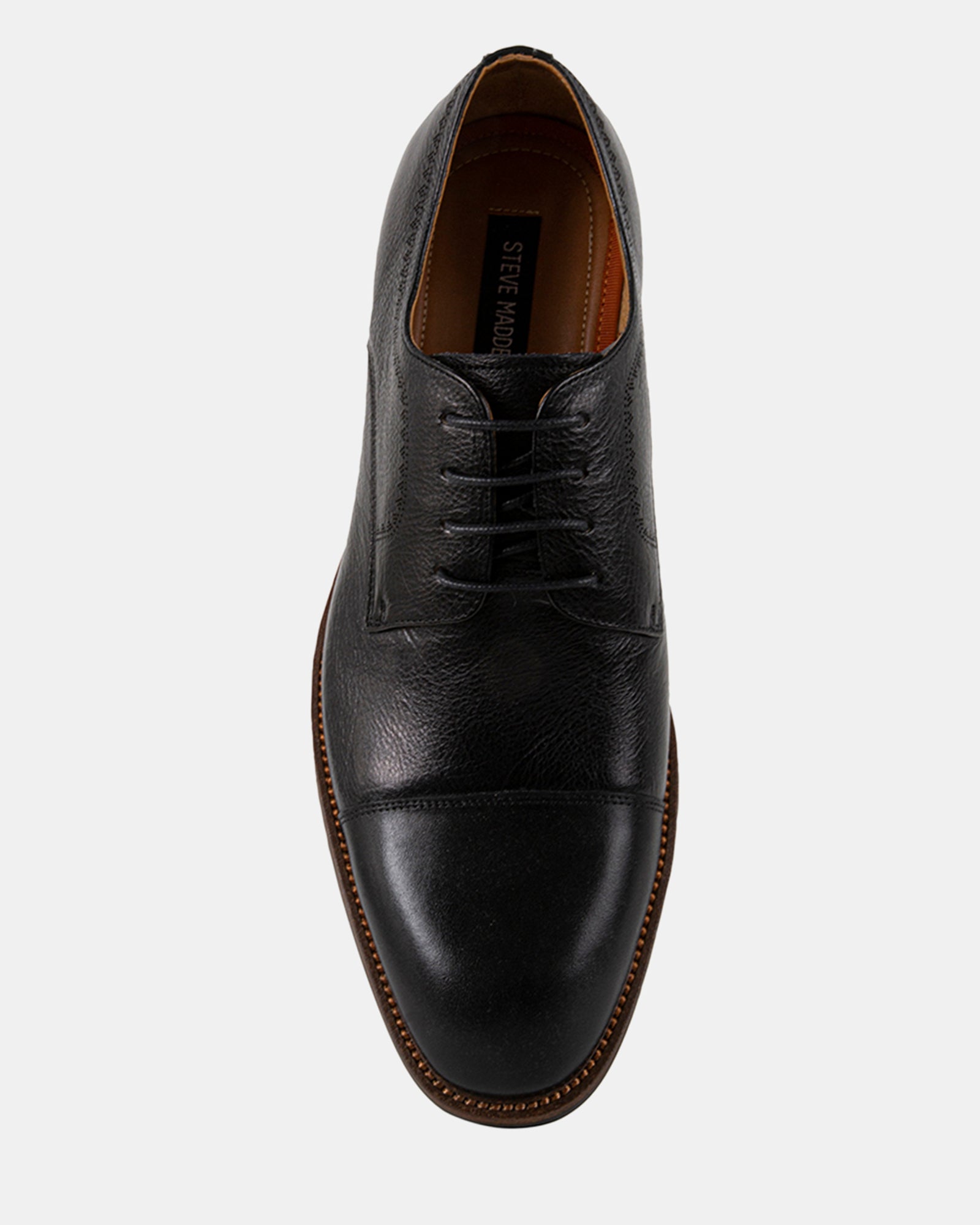 NELIGAN BLACK LEATHER - Men's Shoes - Steve Madden Canada
