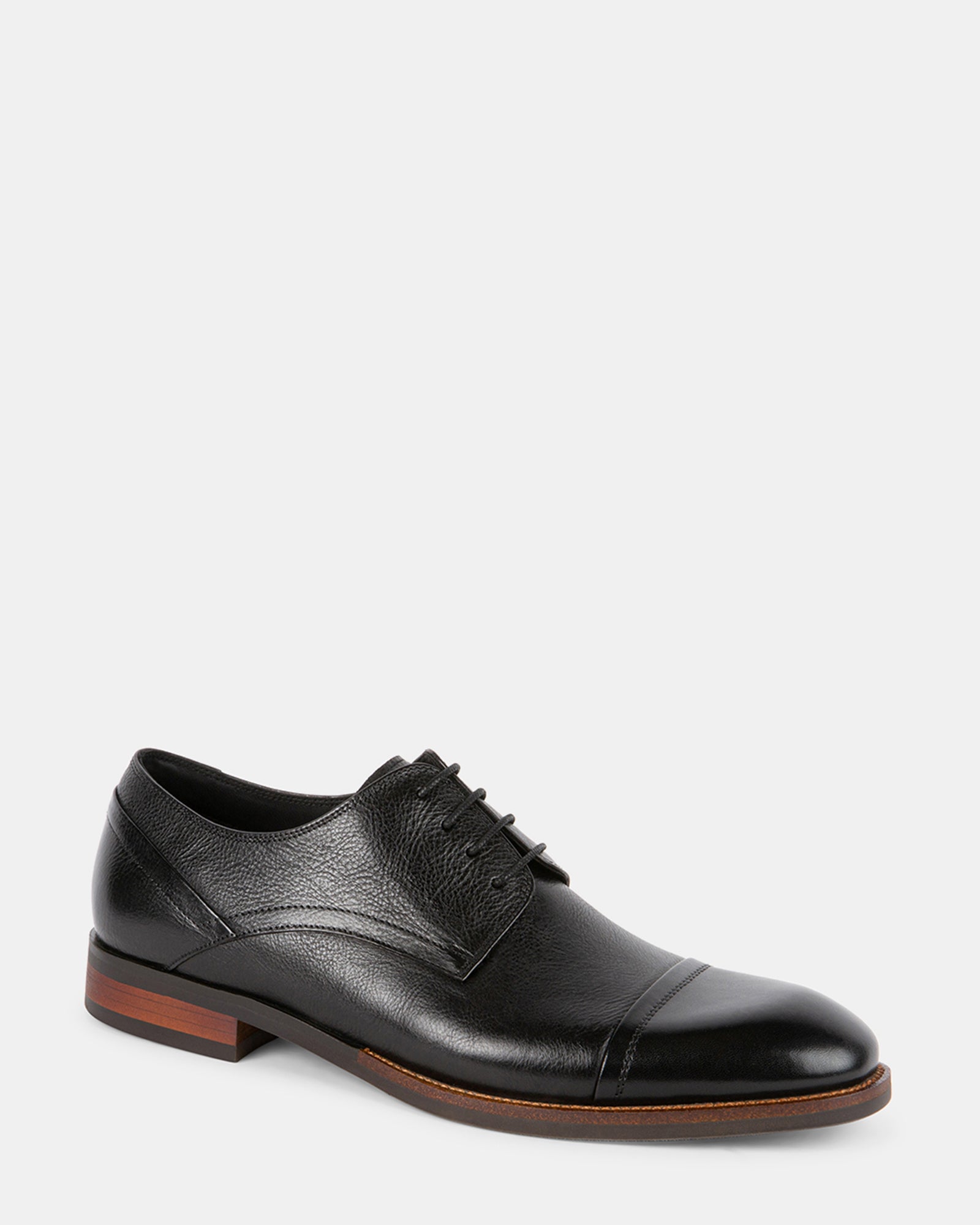 NORVERTT BLACK LEATHER - Men's Shoes - Steve Madden Canada