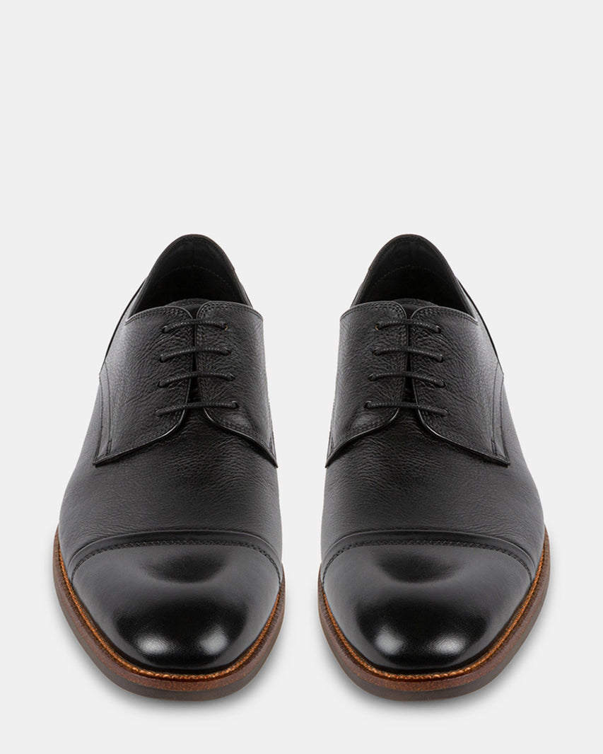NORVERTT BLACK LEATHER - Men's Shoes - Steve Madden Canada