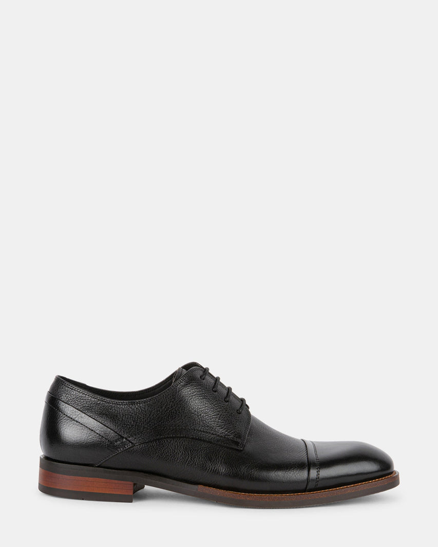 NORVERTT BLACK LEATHER - Men's Shoes - Steve Madden Canada