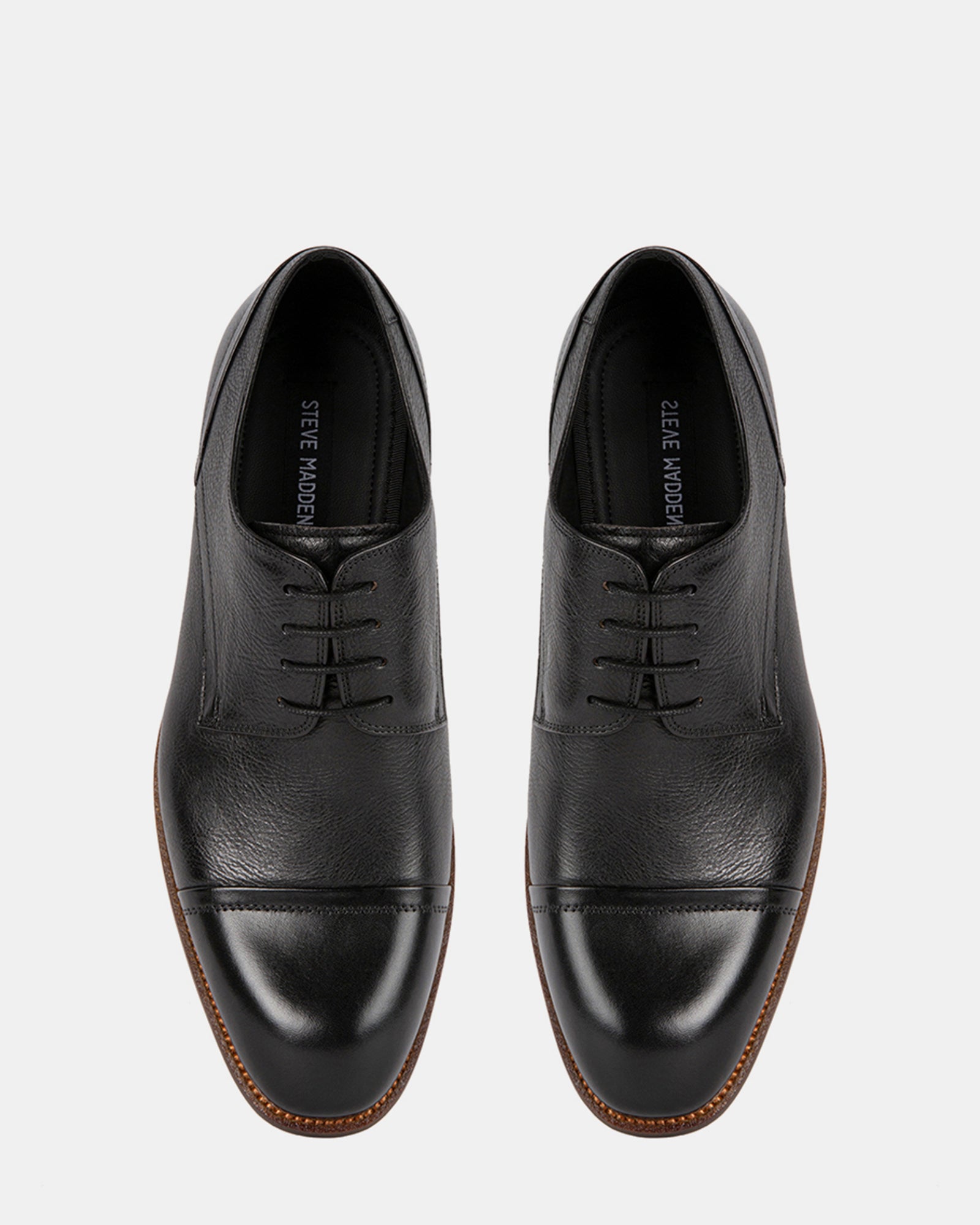 NORVERTT BLACK LEATHER - Men's Shoes - Steve Madden Canada