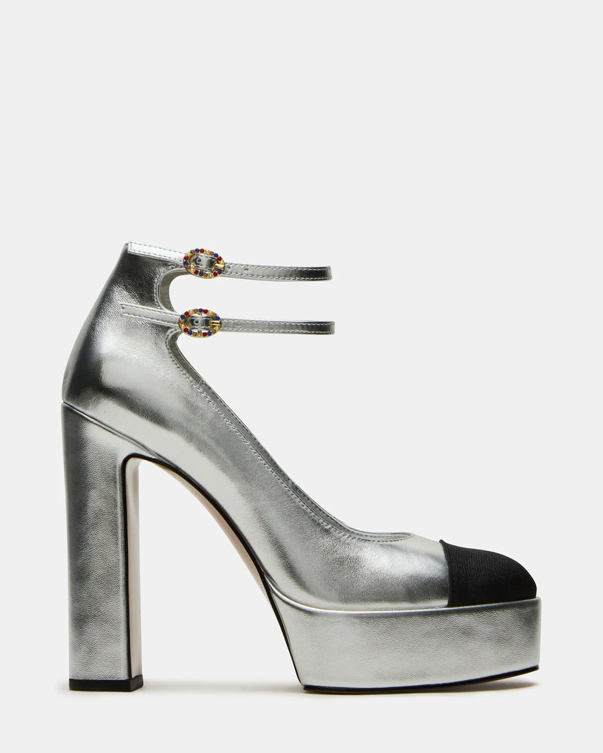 PEYTONN SILVER LEATHER - Women's Shoes - Steve Madden Canada