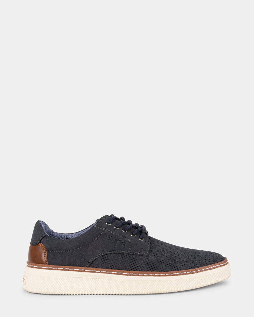 P-OXFORD NAVY NUBUCK - Men's Shoes - Steve Madden Canada