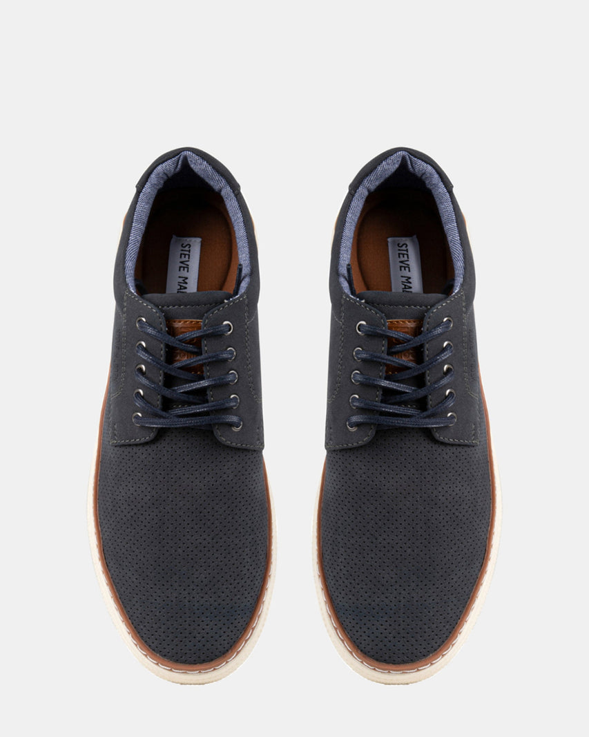 P-OXFORD NAVY NUBUCK - Men's Shoes - Steve Madden Canada