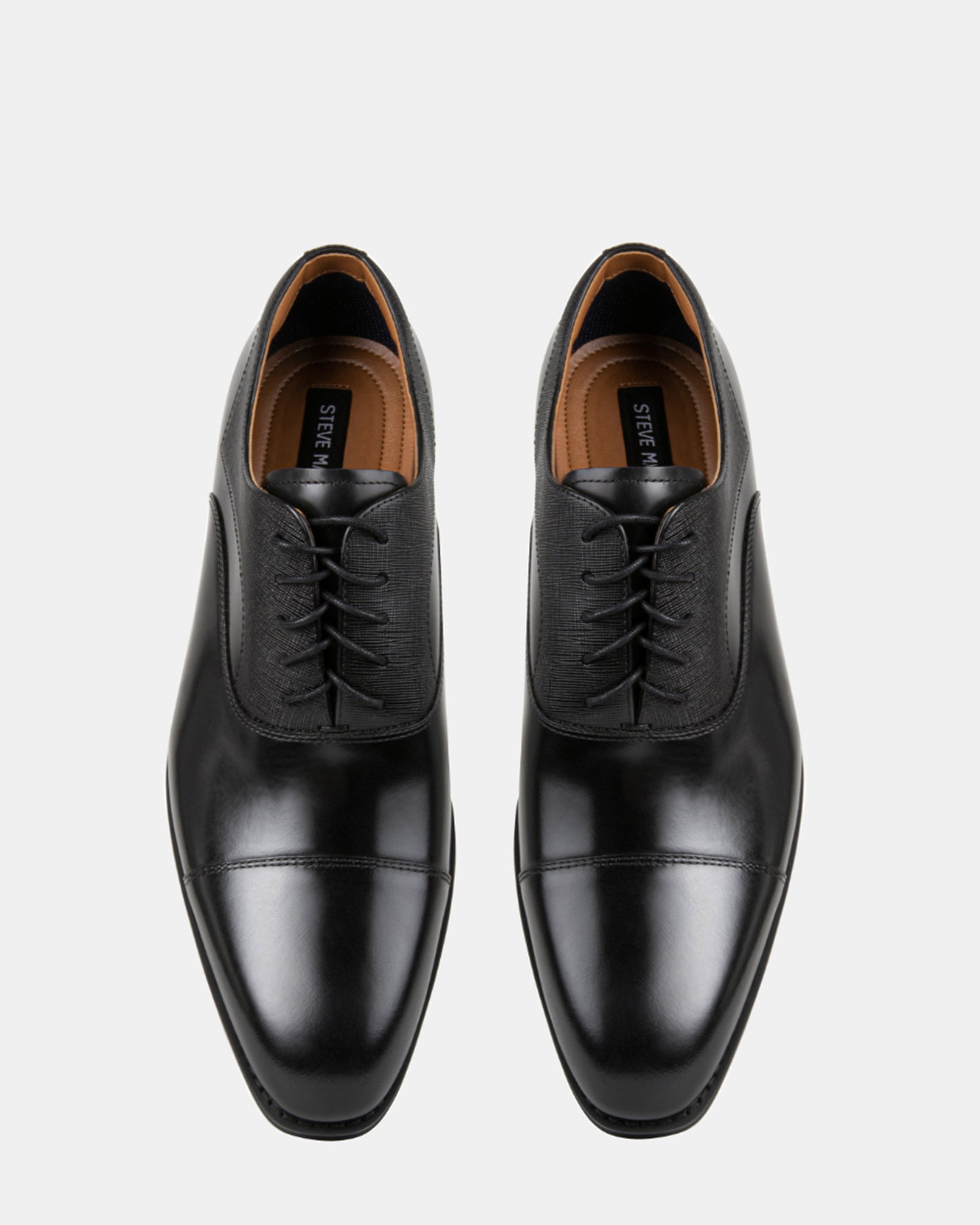 PLAKARD BLACK LEATHER - Men's Shoes - Steve Madden Canada
