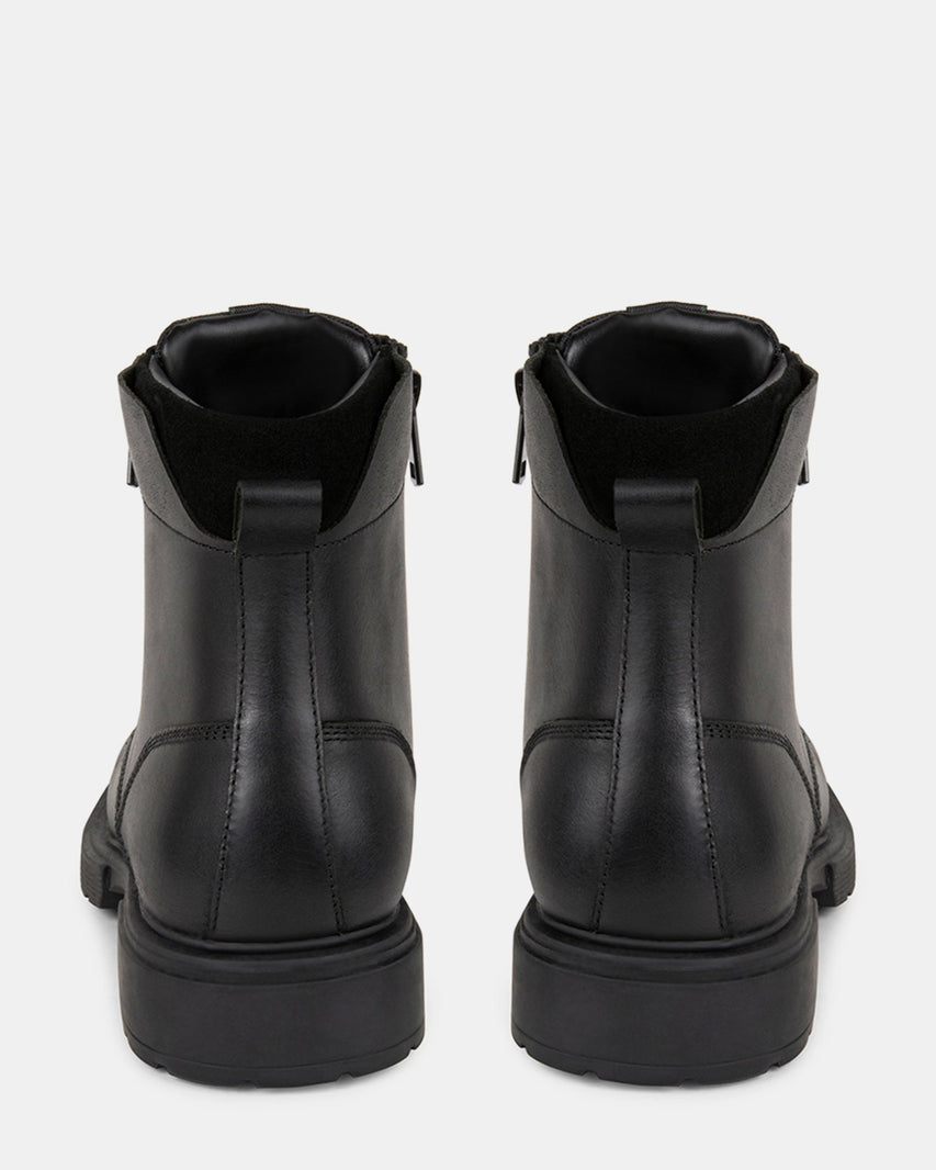 QUARTZ BLACK LEATHER - Men's Shoes - Steve Madden Canada