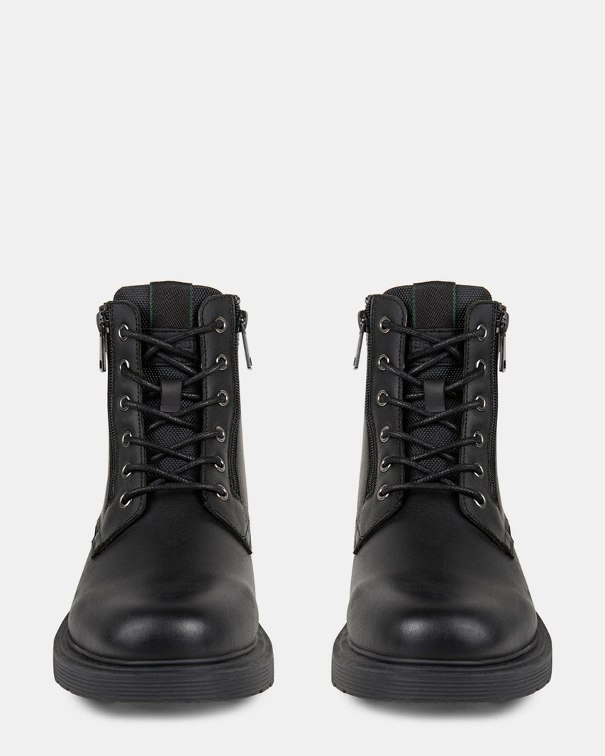 QUARTZ BLACK LEATHER - Men's Shoes - Steve Madden Canada