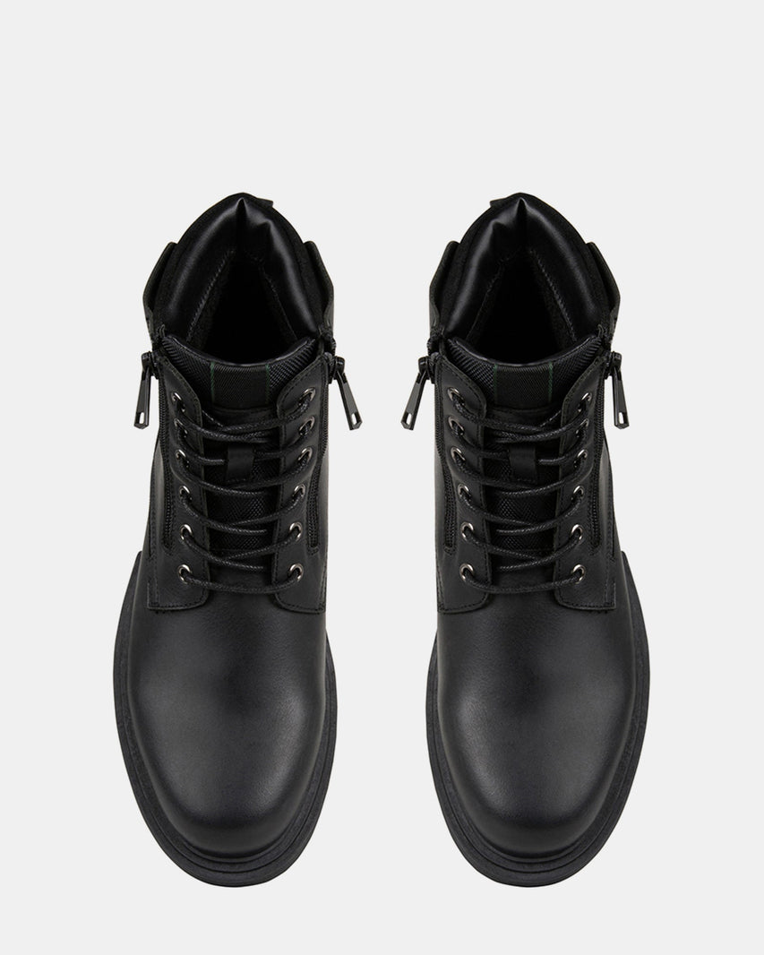QUARTZ BLACK LEATHER - Men's Shoes - Steve Madden Canada
