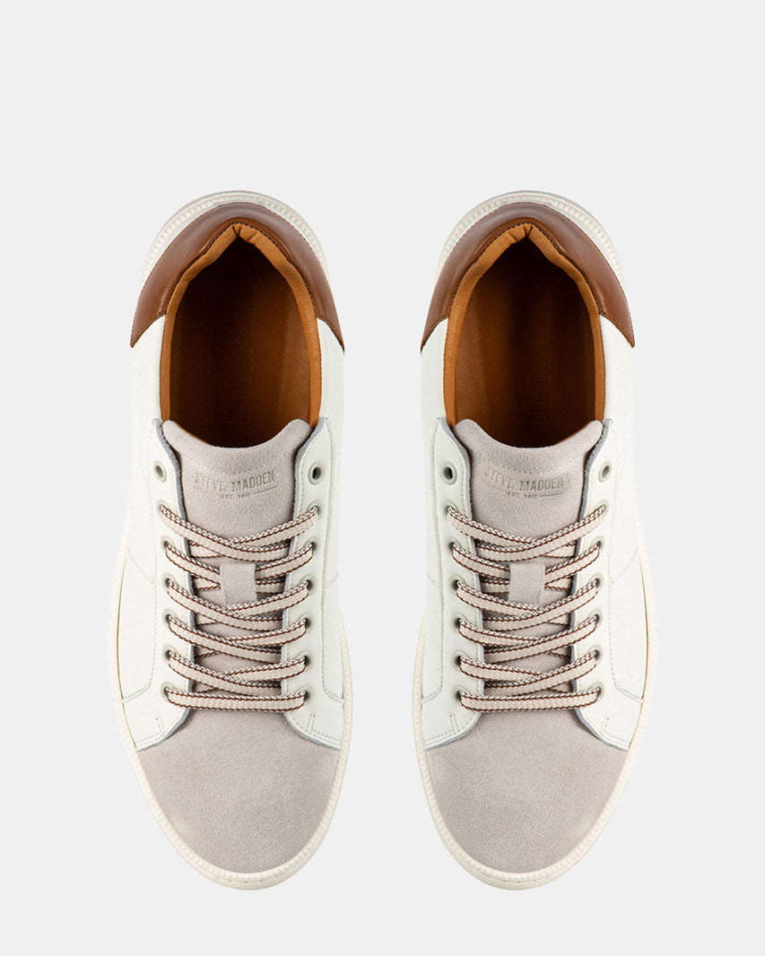 RANGEE WHITE LEATHER - Men's Shoes - Steve Madden Canada