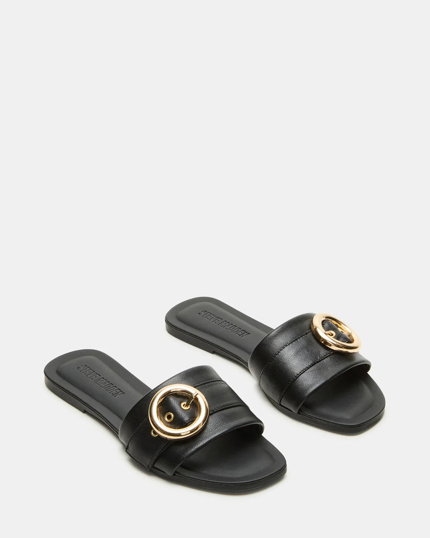 REEFF BLACK LEATHER - Women's Shoes - Steve Madden Canada