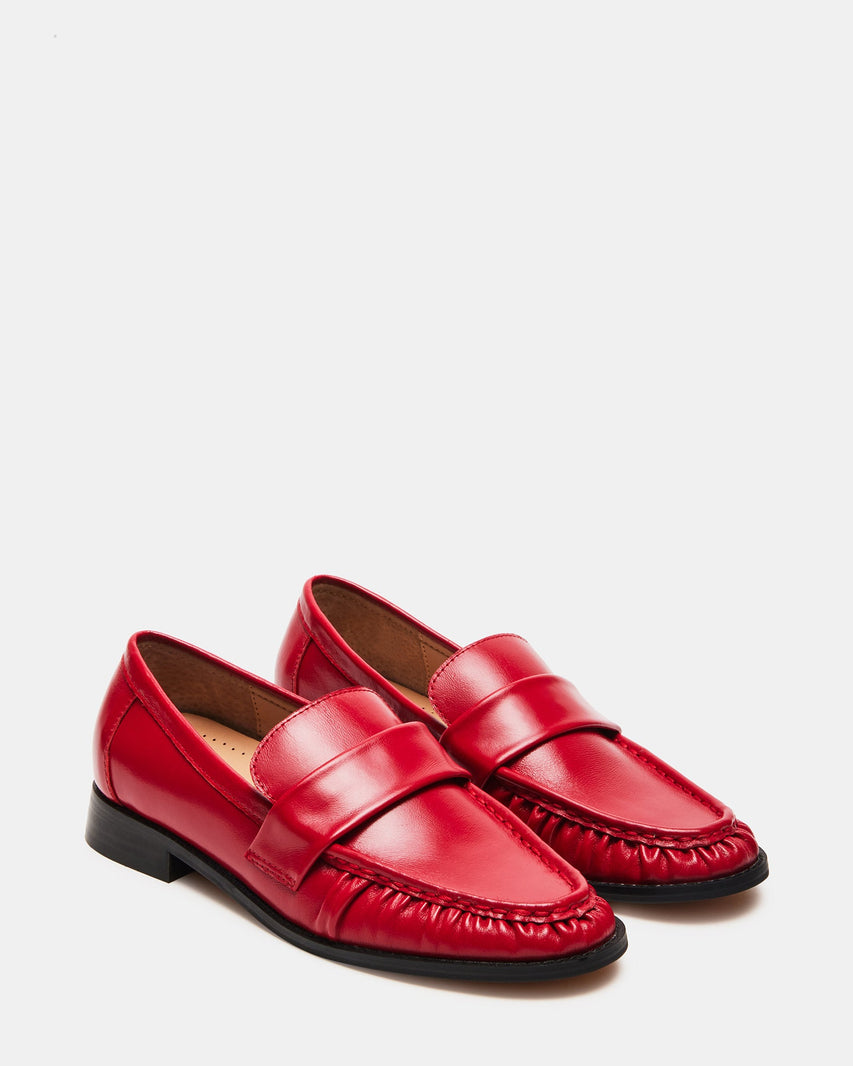 RIDLEY RED LEATHER - Women's Shoes - Steve Madden Canada