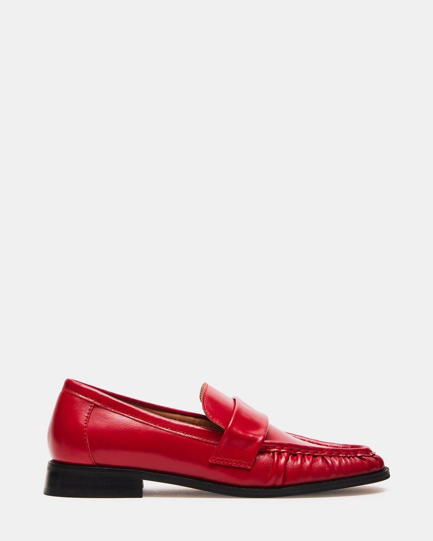 RIDLEY RED LEATHER - Women's Shoes - Steve Madden Canada