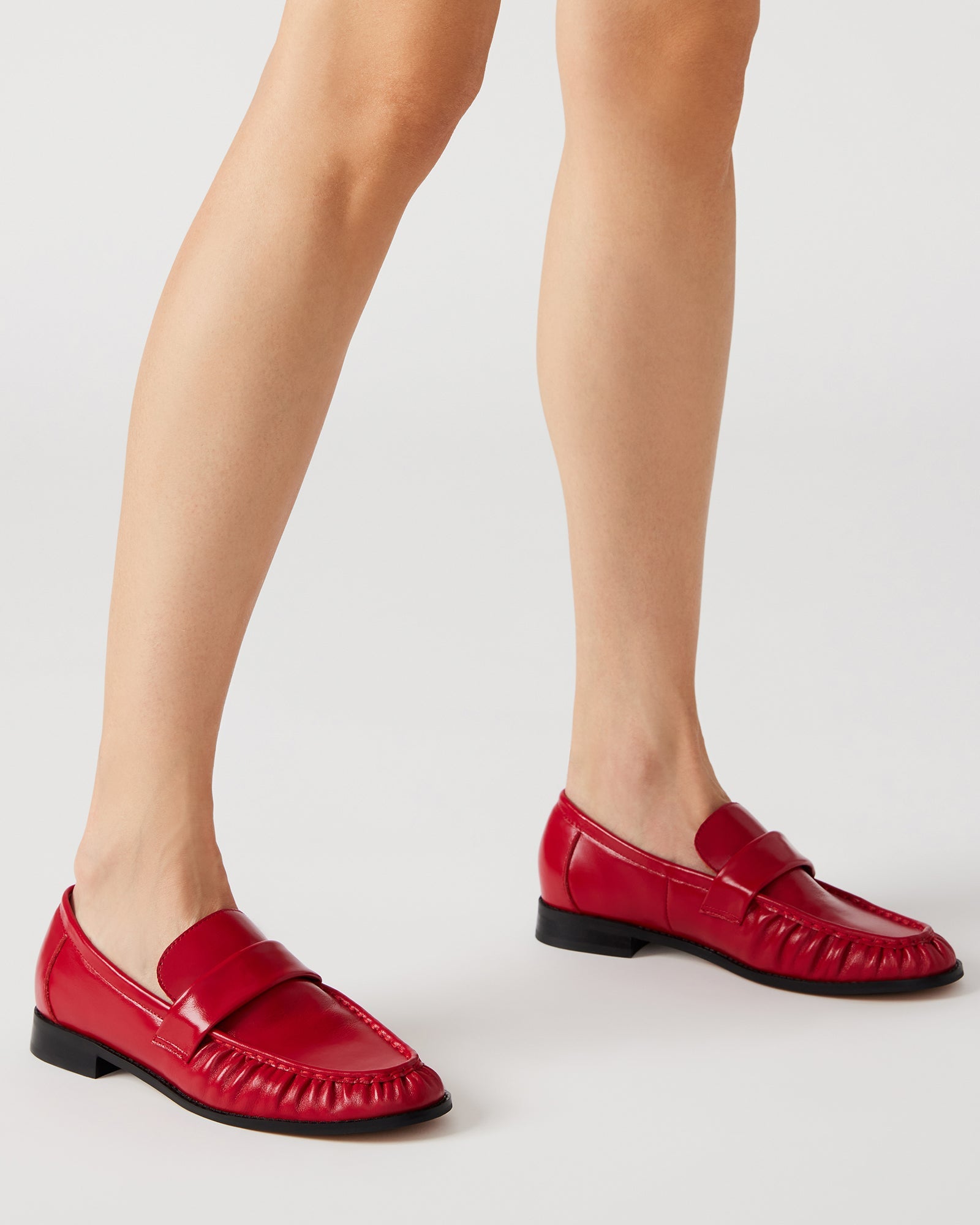 RIDLEY RED LEATHER - Women's Shoes - Steve Madden Canada