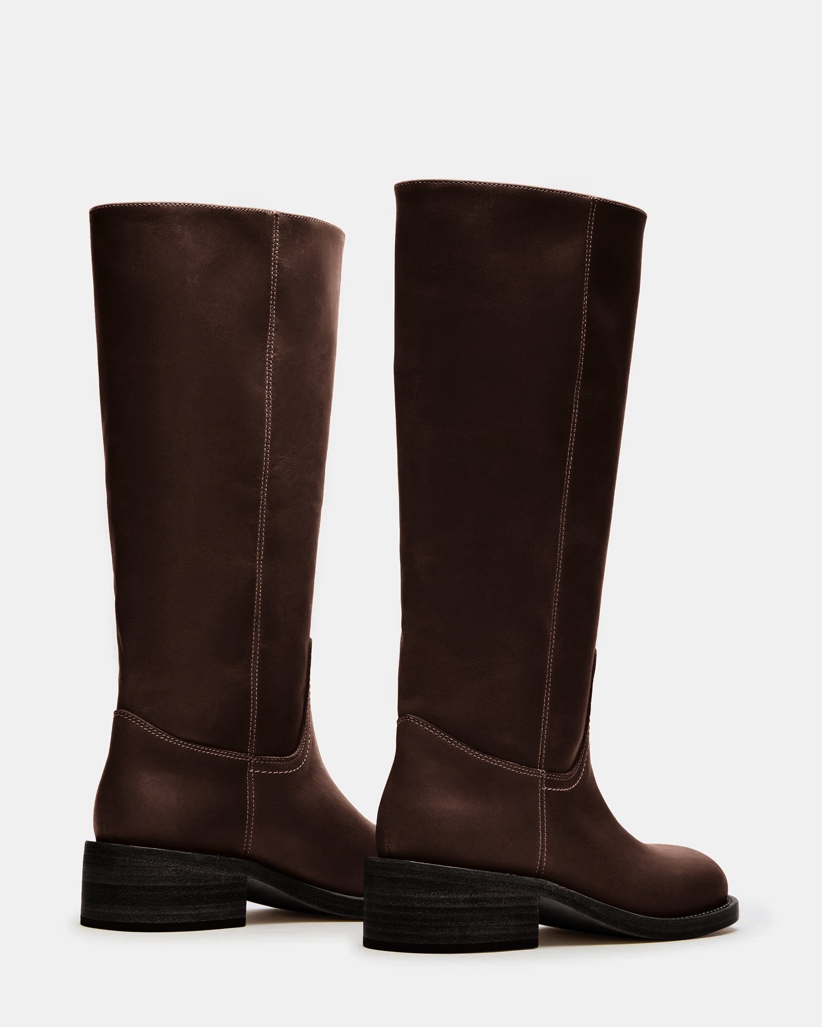 RIGGSS-W WIDE CALF BROWN LEATHER - Women's Shoes - Steve Madden Canada