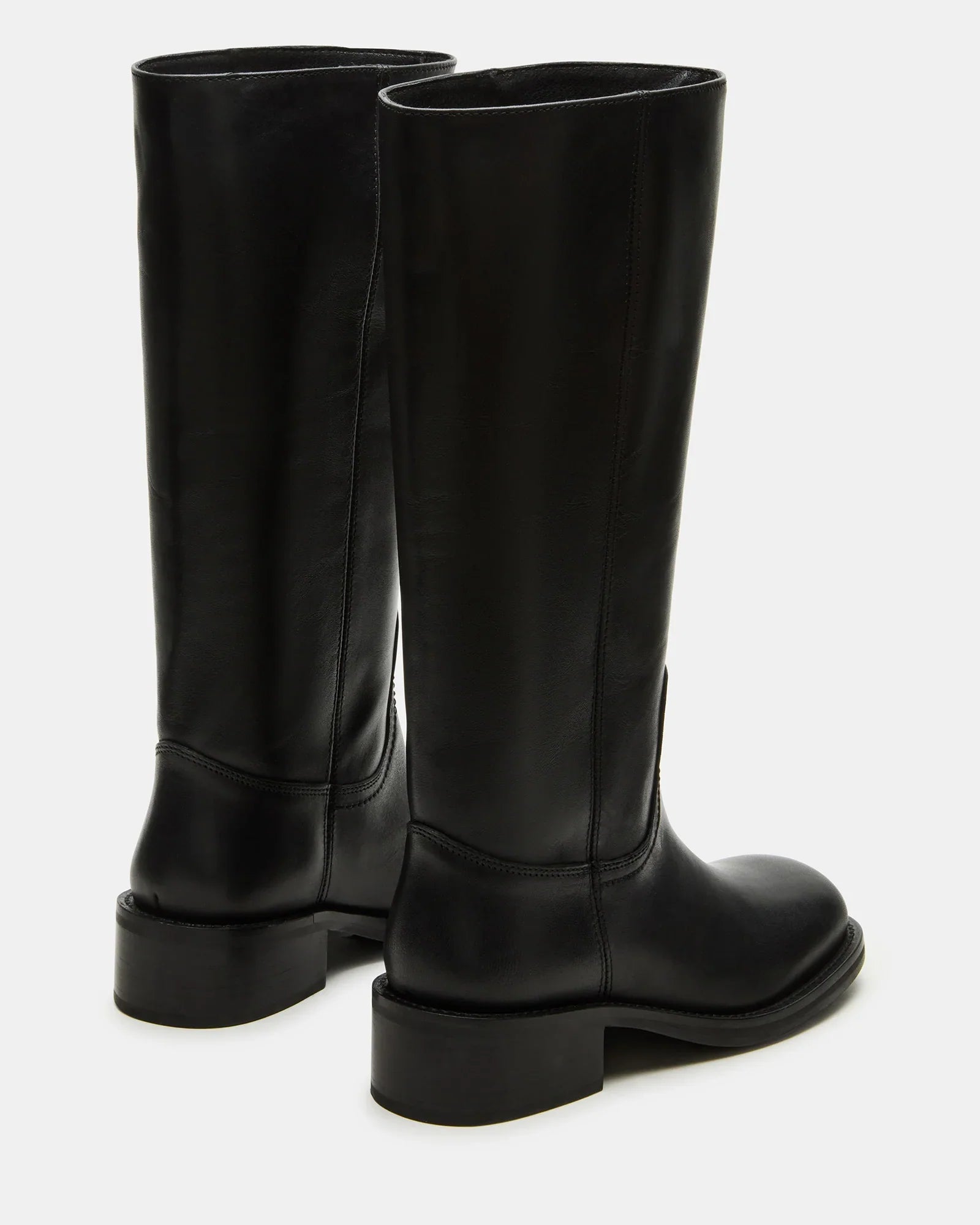 RIGGSS-W WIDE CALF BLACK LEATHER - Women's Shoes - Steve Madden Canada