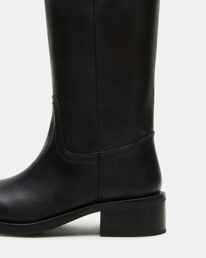 RIGGSS BLACK LEATHER - Women's Shoes - Steve Madden Canada