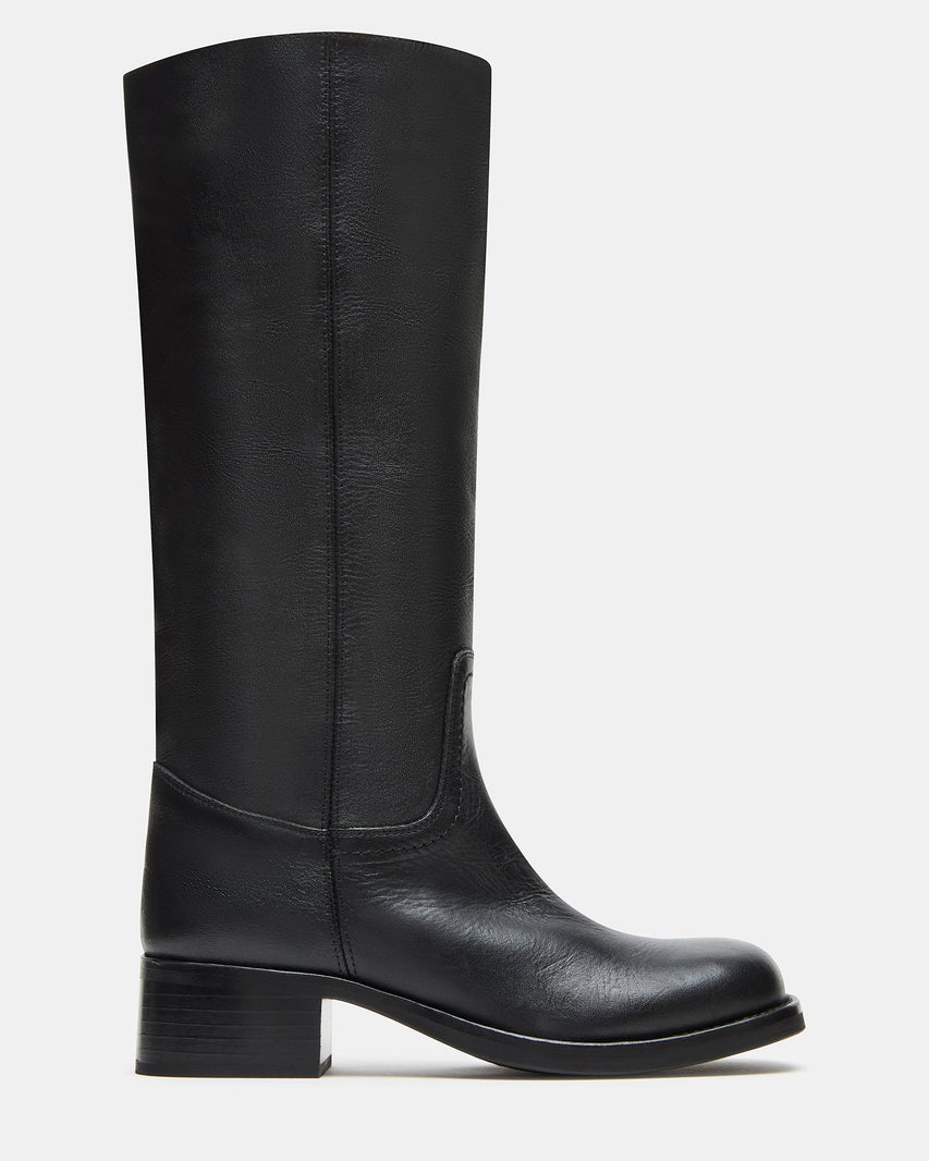 RIGGSS BLACK LEATHER - Women's Shoes - Steve Madden Canada