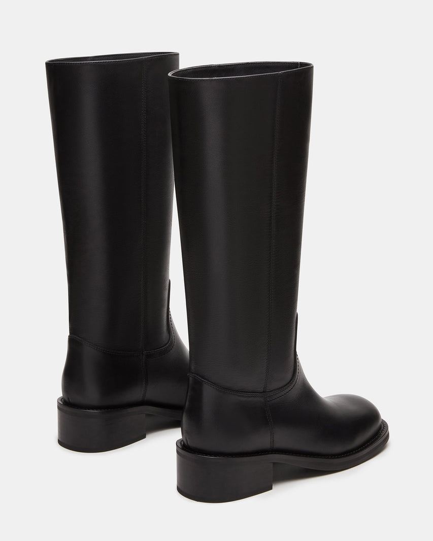 RIGGSS BLACK LEATHER - Women's Shoes - Steve Madden Canada