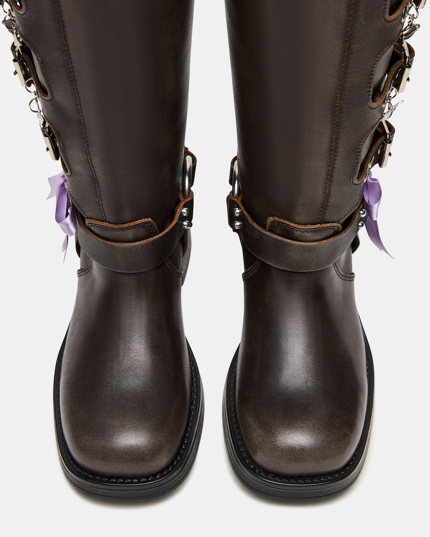 ROCKYY-C BROWN LEATHER - Women's Shoes - Steve Madden Canada