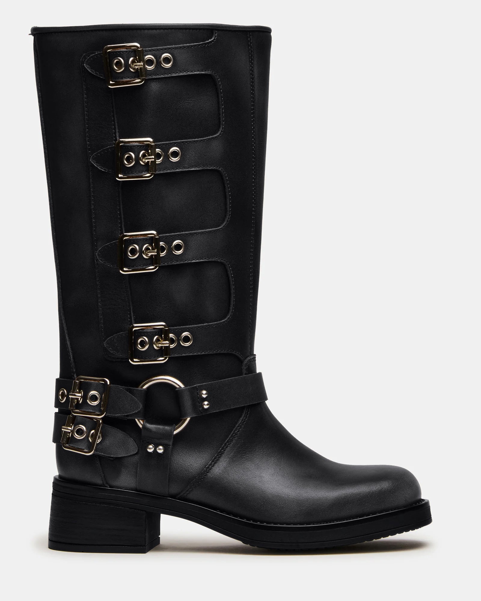 ROCKYY-W WIDE CALF BLACK LEATHER - Women's Shoes - Steve Madden Canada