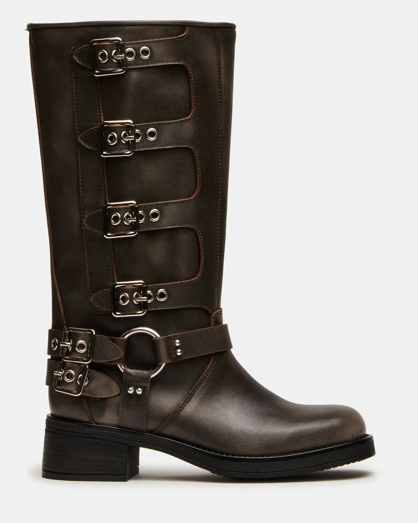 ROCKYY-W WIDE CALF BROWN LEATHER - Women's Shoes - Steve Madden Canada