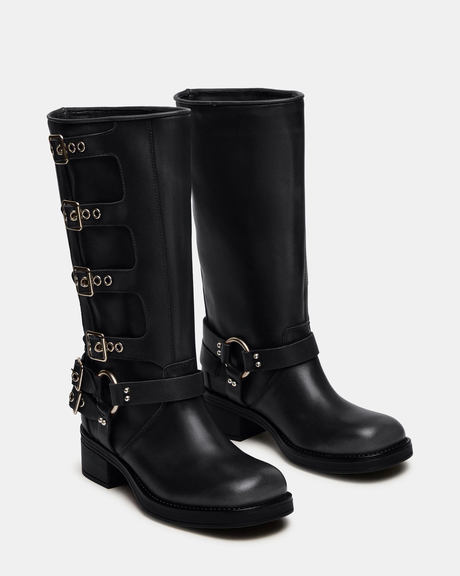 ROCKYY-W WIDE CALF BLACK LEATHER - Women's Shoes - Steve Madden Canada