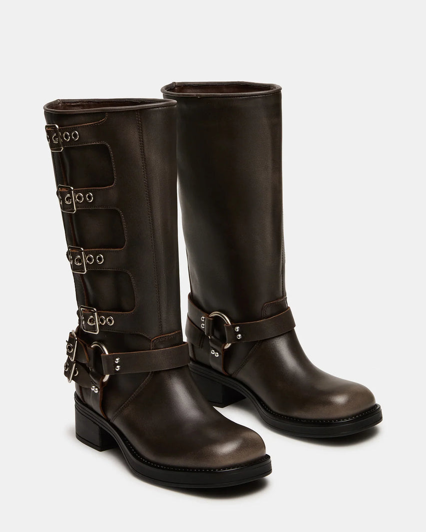 ROCKYY-W WIDE CALF BROWN LEATHER - Women's Shoes - Steve Madden Canada