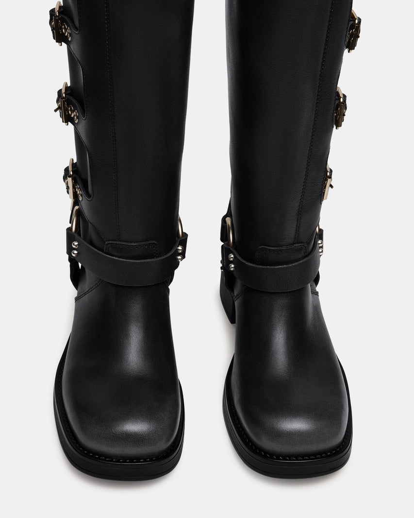 ROCKYY-W WIDE CALF BLACK LEATHER - Women's Shoes - Steve Madden Canada