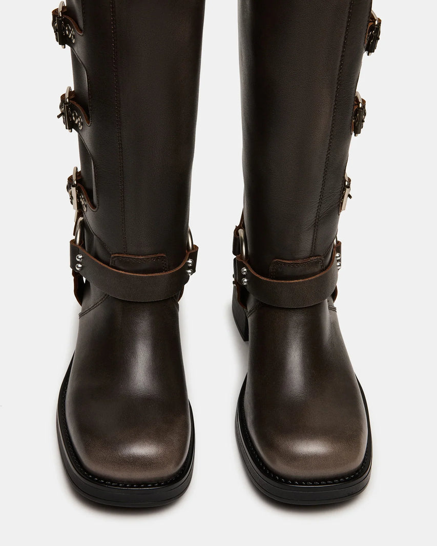 ROCKYY-W WIDE CALF BROWN LEATHER - Women's Shoes - Steve Madden Canada