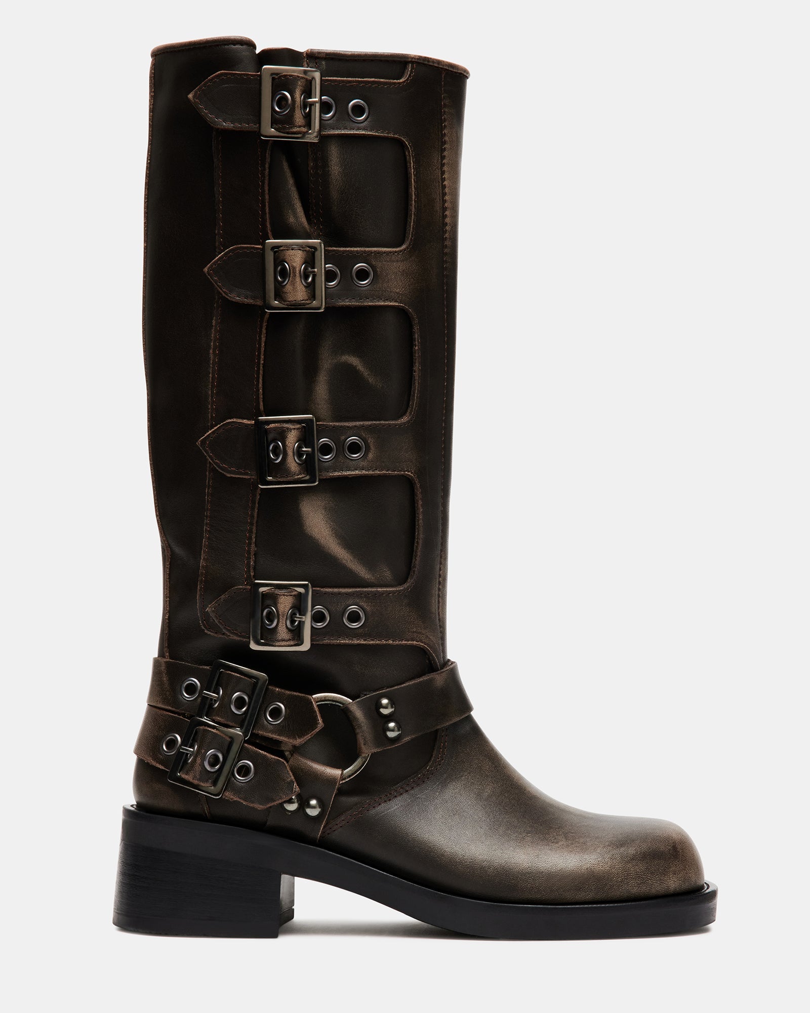 ROCKYY BROWN LEATHER - Women's Shoes - Steve Madden Canada