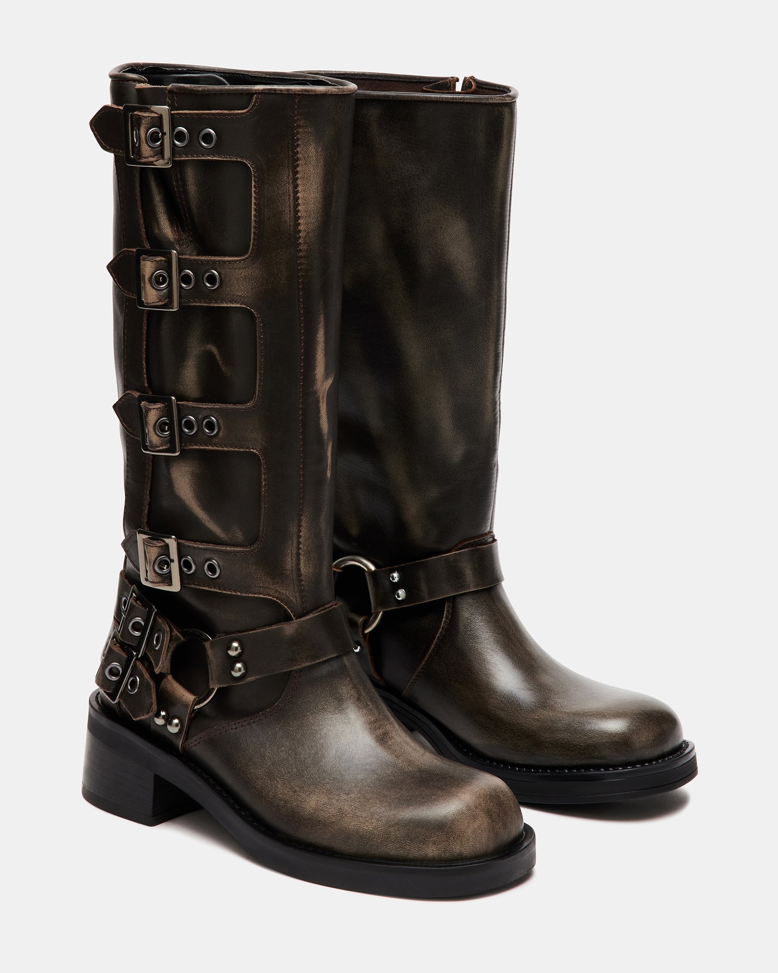 ROCKYY BROWN LEATHER - Women's Shoes - Steve Madden Canada