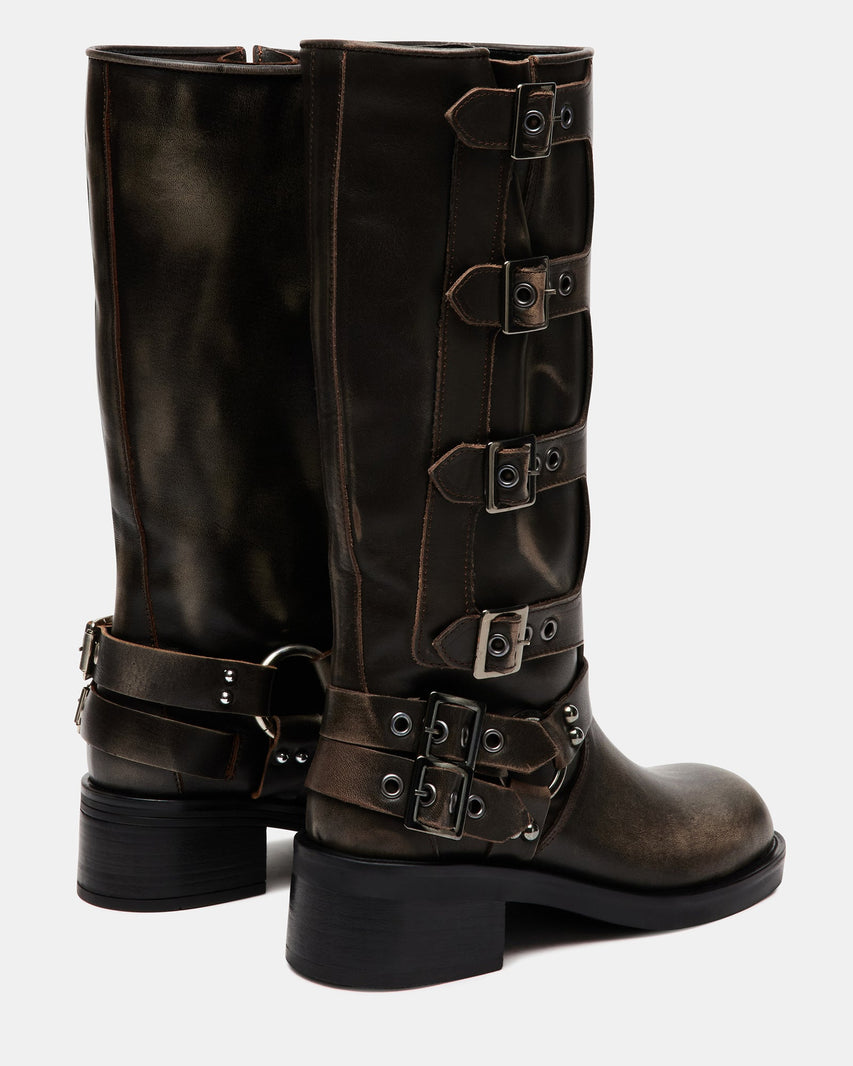 ROCKYY BROWN LEATHER - Women's Shoes - Steve Madden Canada