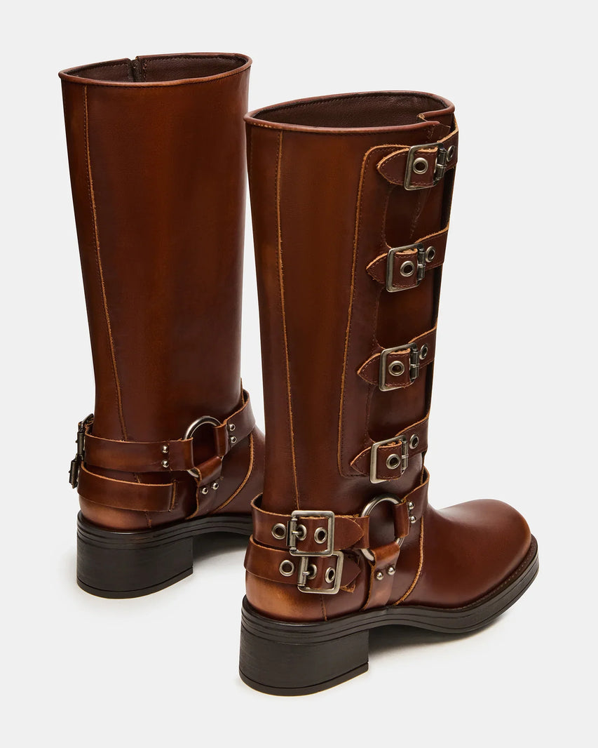 ROCKYY COGNAC LEATHER - Women's Shoes - Steve Madden Canada