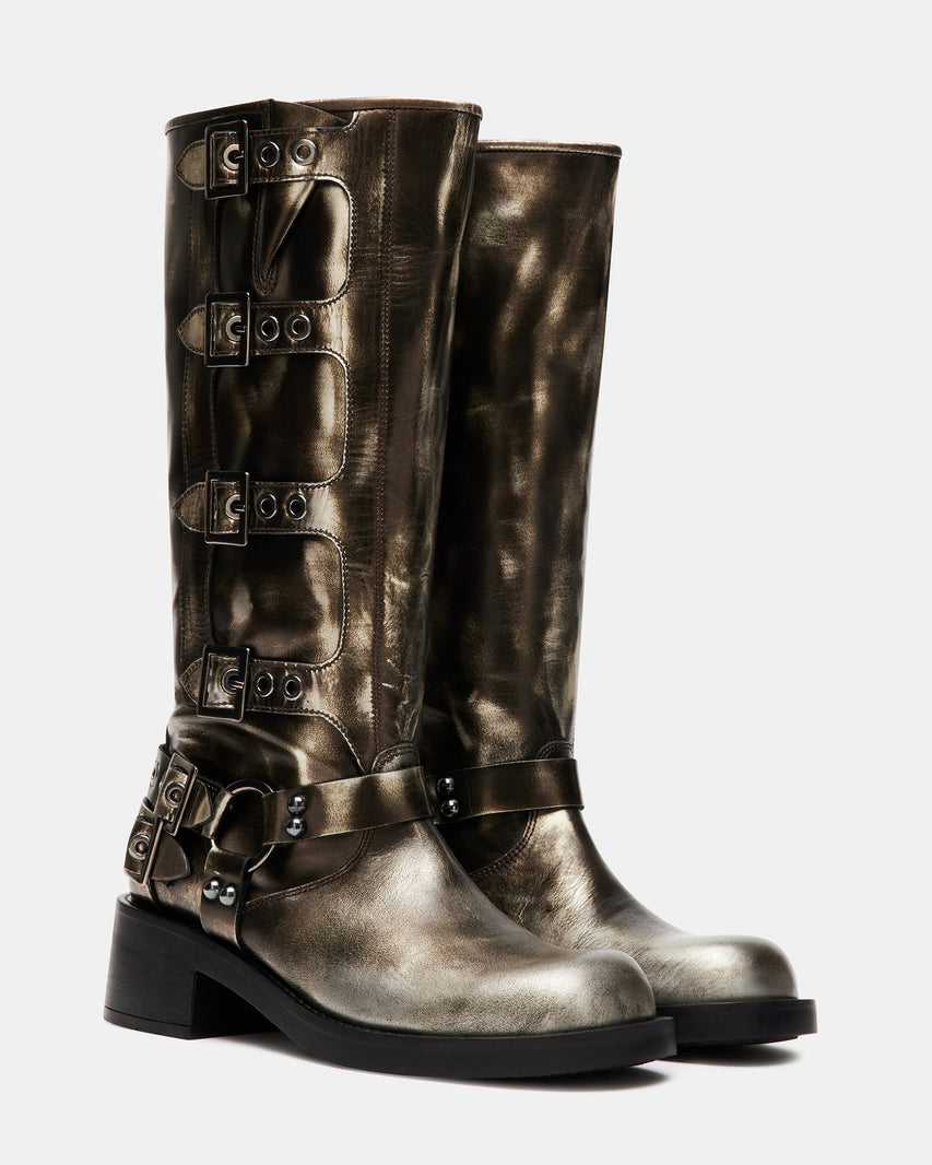 ROCKYY SILVER LEATHER - Women's Shoes - Steve Madden Canada