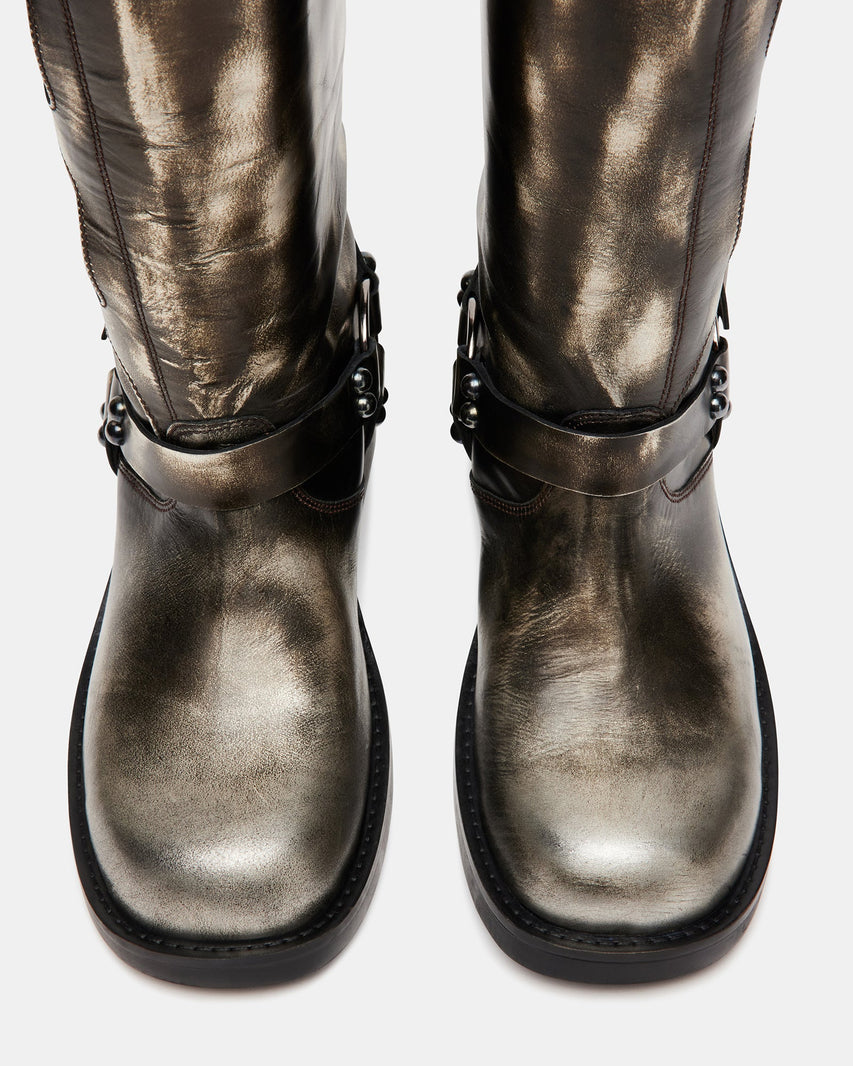 ROCKYY SILVER LEATHER - Women's Shoes - Steve Madden Canada