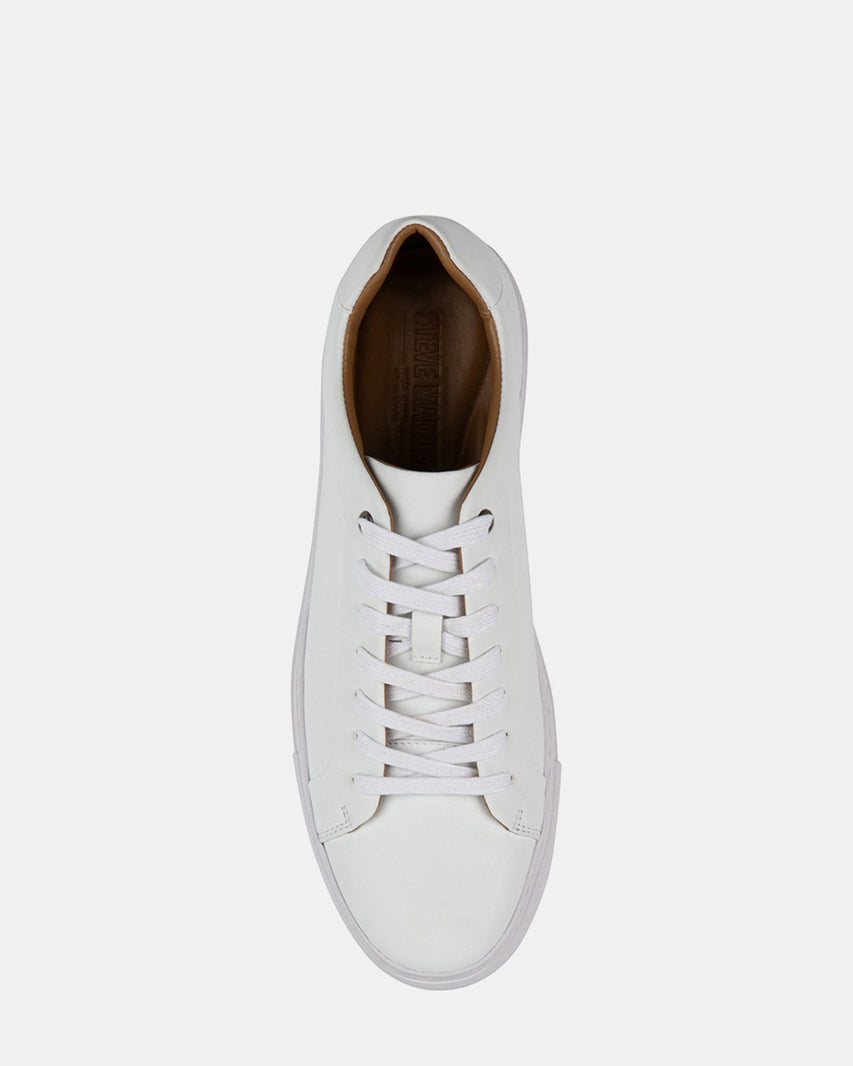 RYLEE WHITE LEATHER - Men's Shoes - Steve Madden Canada