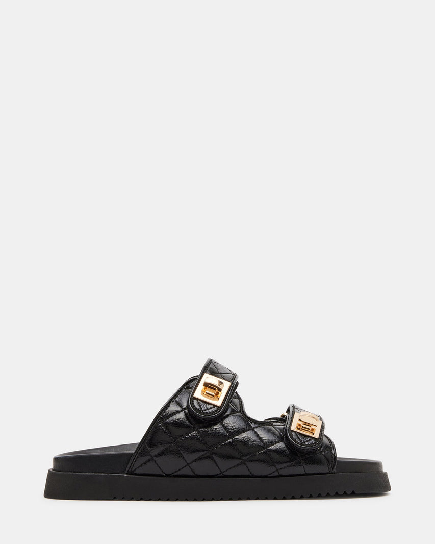 SCHMONA BLACK LEATHER - Women's Shoes - Steve Madden Canada