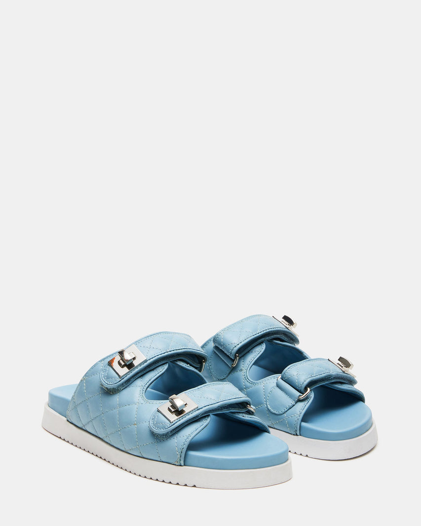 SCHMONA BLUE LEATHER - Women's Shoes - Steve Madden Canada