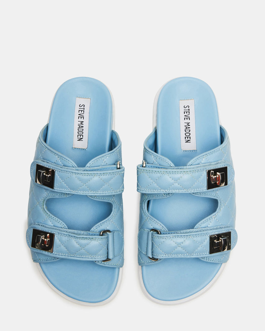 SCHMONA BLUE LEATHER - Women's Shoes - Steve Madden Canada