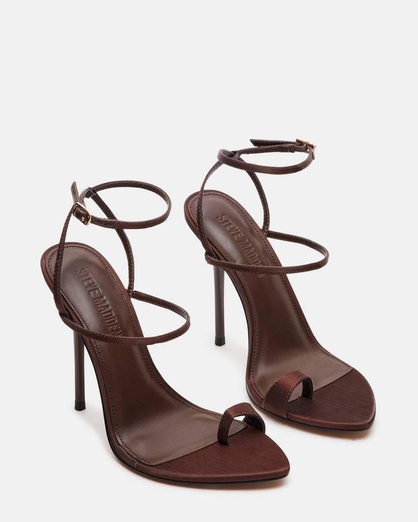 SCORPIO BROWN SATIN - Women's Shoes - Steve Madden Canada