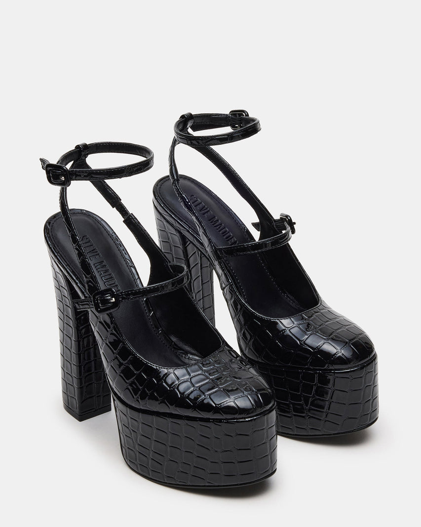 SCOTLYN BLACK EXOTIC - Women's Shoes - Steve Madden Canada