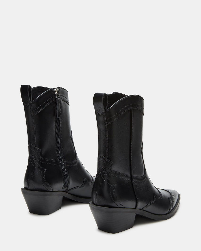 SHAYNE BLACK LEATHER - Women's Shoes - Steve Madden Canada