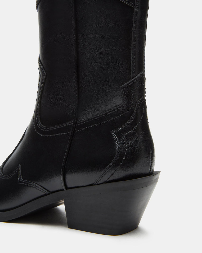 SHAYNE BLACK LEATHER - Women's Shoes - Steve Madden Canada