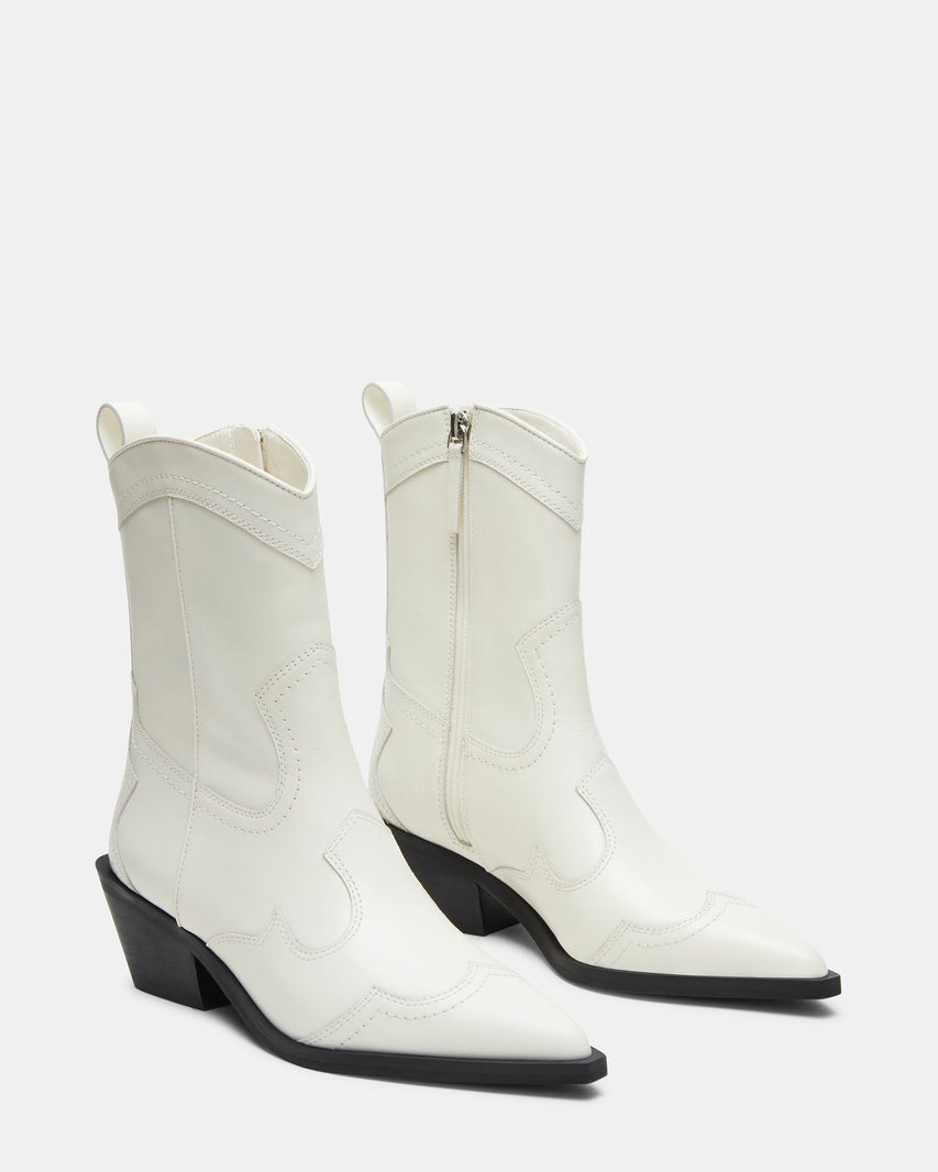 SHAYNE WHITE LEATHER - Women's Shoes - Steve Madden Canada