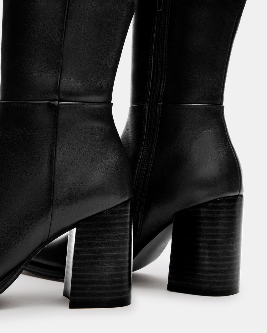 SIERRA BLACK LEATHER - Women's Shoes - Steve Madden Canada