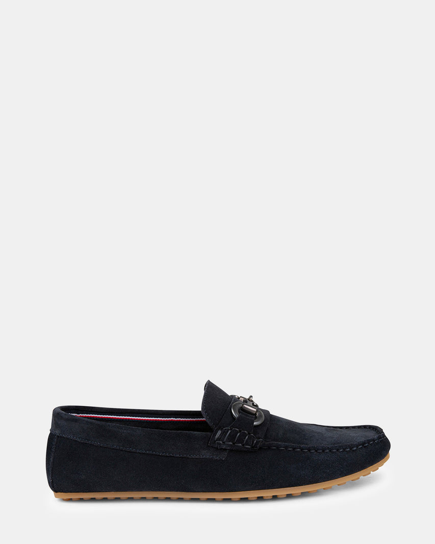 SILVIO NAVY SUEDE - Men's Shoes - Steve Madden Canada