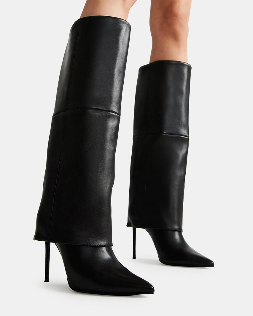 SMITH BLACK LEATHER - Women's Shoes - Steve Madden Canada