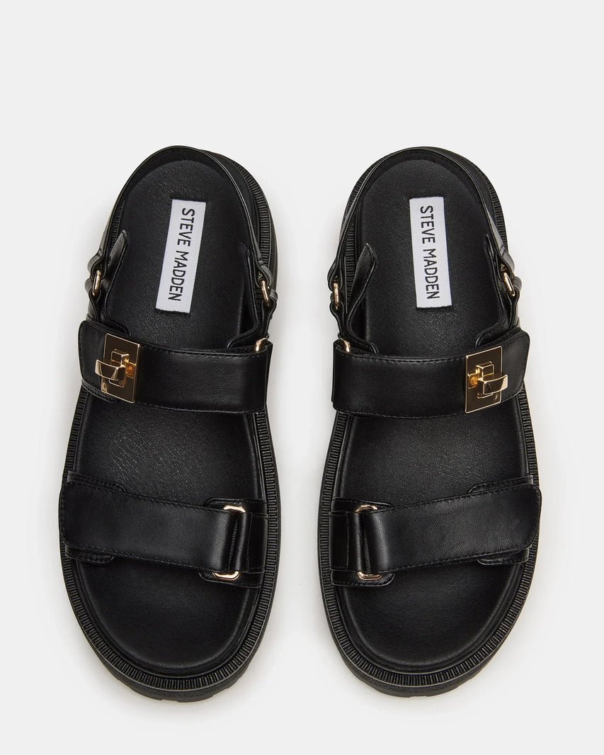 SUPERMONA BLACK LEATHER - Women's Shoes - Steve Madden Canada