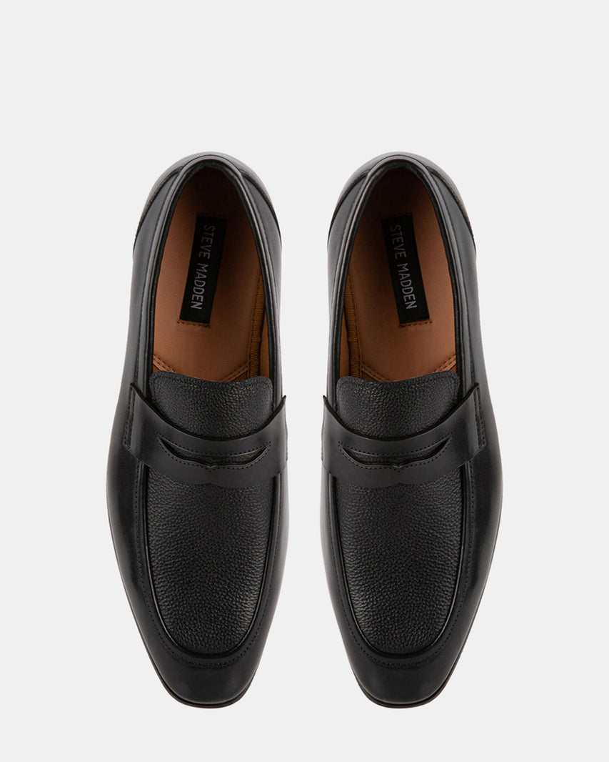TAVER BLACK LEATHER - Men's Shoes - Steve Madden Canada